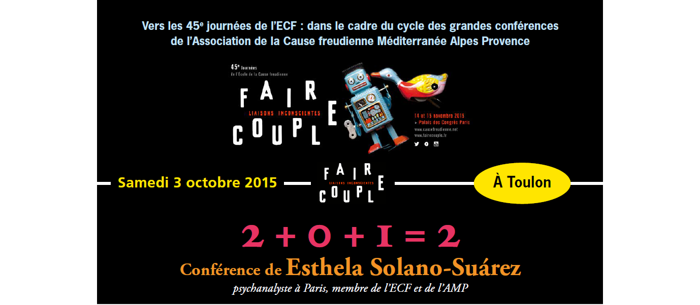 2+0+1 = 2, (Faire couple)  : Esthela Solano- Suárez à Toulon